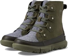 Ботинки на шнуровке Explorer Next Joan Waterproof SOREL, цвет Stone Green/Alpine Tundra