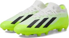 Бутсы Soccer X Crazyfast.3 Firm Ground adidas, цвет Footwear White/Core Black/Lucid Lemon