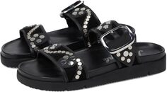 Сандалии на плоской подошве Revelry Studded Sandal Free People, черный