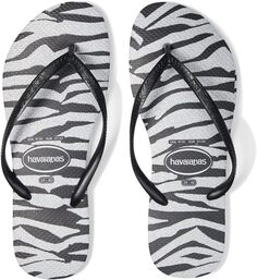 Шлепанцы Slim Animals Glitter Flip Flop Sandal Havaianas, черный