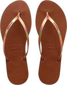 Шлепанцы You Metallic Flip Flop Sandal Havaianas, цвет Rust