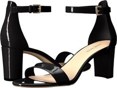 Босоножки Pruce Block Heel Sandal Nine West, цвет Black Sleek Patent PU
