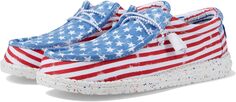 Кроссовки Wally Patriotic Slip-On Casual Shoes Hey Dude, цвет Stars and Stripes
