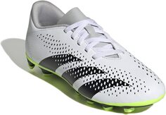Бутсы Soccer Predator Accuracy.4 Firm Ground adidas, цвет Footwear White/Core Black/Lucid Lemon 1