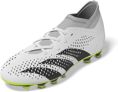 Бутсы Soccer Predator Accuracy.4 Firm Ground adidas, цвет Footwear White/Core Black/Lucid Lemon