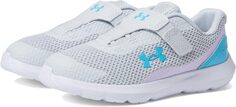 Кроссовки Surge 3 AC Under Armour, цвет Halo Gray/Nebula Purple/Blue Surf