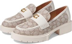 Лоферы Leah Jacquard Loafer COACH, цвет Stone/Chalk