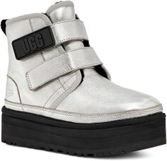 Ботинки Neumel Platform Leather UGG, цвет Silver Metallic