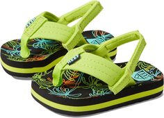 Шлепанцы Reef Kids Little Ahi Flip Flop Reef, цвет Neon Palm