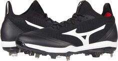 Бутсы Dominant Knit Metal Baseball Cleat Mizuno, цвет Black/White