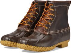 Зимние ботинки Bean Boot 8&quot; Leather Primaloft Flannel Lined L.L.Bean, цвет Classic Brown/Bean Boot Brown/Gum/Iron L.L.Bean®