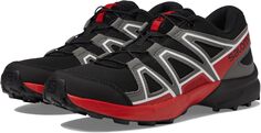 Кроссовки Speedcross Salomon, цвет Black/Quiet Shade/High-Risk Red