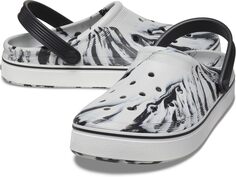 Сабо Off Court Clog Crocs, цвет Black/White Marbled