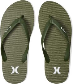 Шлепанцы Icon Solid Flip-Flops Hurley, цвет Olive