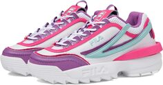 Кроссовки Disruptor II EXP Fila, цвет White/Pink Glow/Purple Cactus Flower