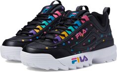 Кроссовки Disruptor II Premium Fila, цвет Black/Shocking Pink/Caribbean Sea