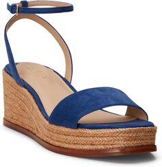 Босоножки Leona Suede Espadrille LAUREN Ralph Lauren, цвет Indigo Sail