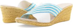 Босоножки Backless Cannon Charleston Shoe Company, цвет White/Turquoise Stripe