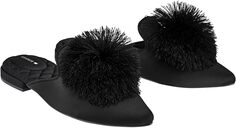 Балетки Dove Satin Mule Birdies, цвет Black Pom