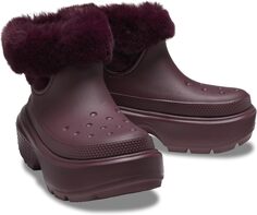Зимние ботинки Stomp Lined Boot Crocs, цвет Dark Cherry