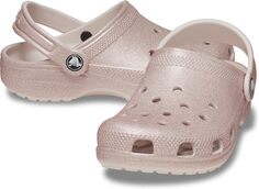 Сабо Classic Glitter Clog Crocs, цвет Quartz Glitter