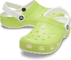 Сабо Classic Clog Crocs, цвет Limeade/Glow in the Dark