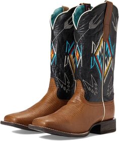 Ковбойские сапоги Frontier Chimayo Western Boot Ariat, цвет Kona Brown/Ancient Black Print