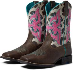 Ковбойские сапоги Lonestar Western Boot Ariat, цвет Rowdy Rust/Cow Print