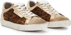 Кроссовки Sheer Leopard Sneaker AllSaints, цвет Tan/Brown