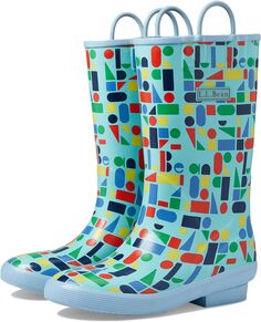 Резиновые сапоги Puddle Stompers Rain Boots Print L.L.Bean, цвет Teal Aqua Shapes L.L.Bean®