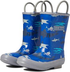 Резиновые сапоги Puddle Stompers Rain Boots Print L.L.Bean, цвет Deep Sapphire Shark Geo L.L.Bean®