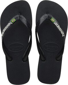 Шлепанцы Brazil Logo Flip Flop Sandal Havaianas, цвет Black/Black