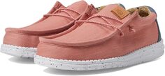 Кроссовки Wally Washed Canvas Slip-On Casual Shoes Hey Dude, красный