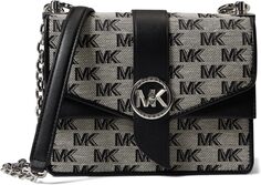 Маленькая сумка через плечо-трансформер Greenwich MICHAEL Michael Kors, цвет Black/Light Cream