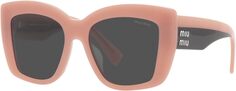 Солнцезащитные очки 0MU 04WS Miu Miu, цвет Pink Opal/Dark Grey