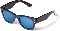 Солнцезащитные очки 51 mm 0RB0840S Mega Wayfarer Ray-Ban, цвет Transparent Dark Blue/Grey Mirrored Blue