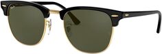 Солнцезащитные очки 0RB3016 Clubmaster Ray-Ban, цвет Black on Arista/Green