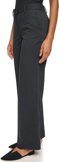 Широкие брюки Baxter с удлиненными язычками спереди DKNY, цвет Black/Parchment