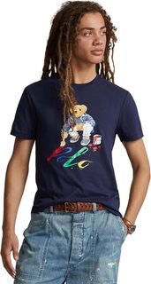 Классическая футболка-поло с медведем Polo Ralph Lauren, цвет Cruise Navy/Paint Bear