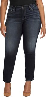 Джинсы Plus Size Suki Mid-Rise Straight Leg Jeans W93413EDB482 Silver Jeans Co., цвет Indigo
