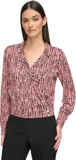Блузка с длинными рукавами и запахом Tommy Hilfiger, цвет Rosebud Multi