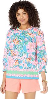 Триста Топ Lilly Pulitzer, цвет Multi Rose To The Occasion Engineered Woven Top
