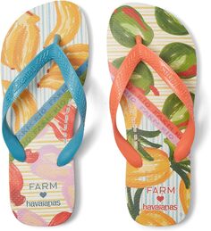 Шлепанцы Top Farm Fruit Linen Flip Flop Sandal Havaianas, цвет Orange Citrus