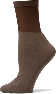 Блестящие прозрачные носки Wolford, цвет Umber/Silver