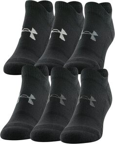 Мягкие носки-невидимки, 6 пар Under Armour, черный
