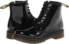 Ботинки на шнуровке 1460 Junior Delaney Lace Up Fashion Boot Dr. Martens, цвет Black Patent Lamper