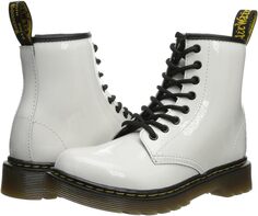 Ботинки на шнуровке 1460 Junior Delaney Lace Up Fashion Boot Dr. Martens, цвет White Patent Lamper