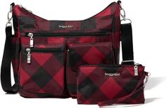 Современная универсальная сумка Baggallini, цвет Red Buffalo Plaid