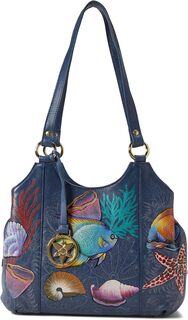469 Средняя сумка с тремя отделениями Anuschka, цвет Mystical Reef