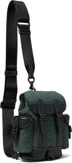 Сумка Hitch Backpack 13 in Micro Signature Jacquard COACH, цвет Amazon Green